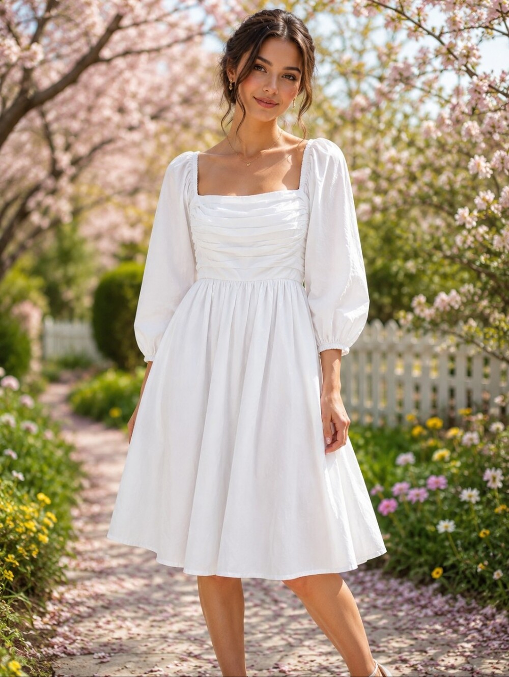 Abercrombie & Fitch White Smocked Tube Top Dress W Puff Sleeves Sz XXLT